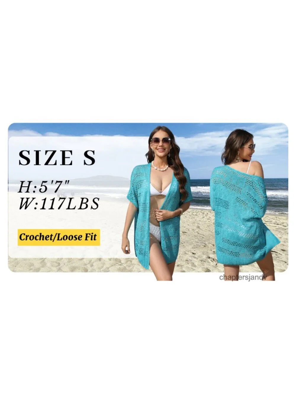Zeagoo Lightweight Crochet Short Sleeve Cardigan Women's Summer Knit